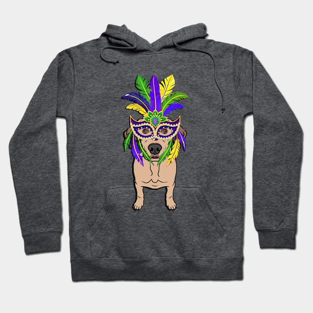 Mardi Gras Funny Labrador Retriever Dog Hoodie by tamdevo1